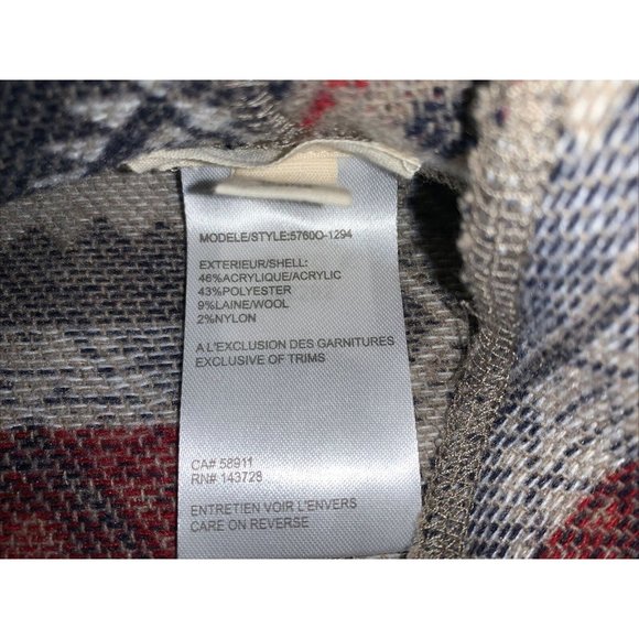 Tribal Jeans Small Open Front Cardigan Wool Blend Sleeveless Native Aztec - Picture 3 of 4